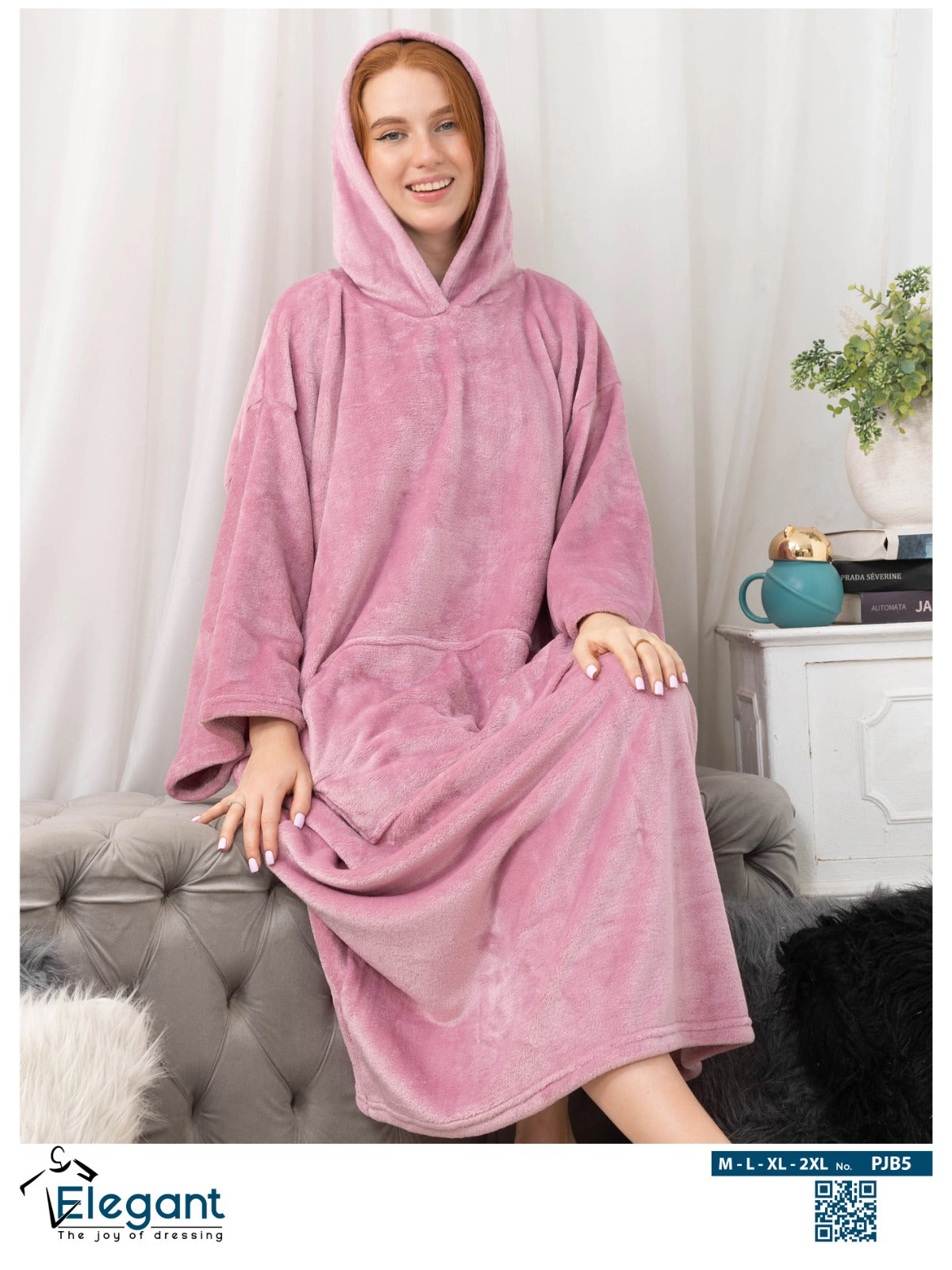 Long Blanket Hoodie - Cashmere