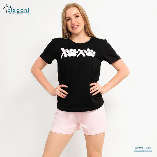 PJ short Cotton Black - XOXO
