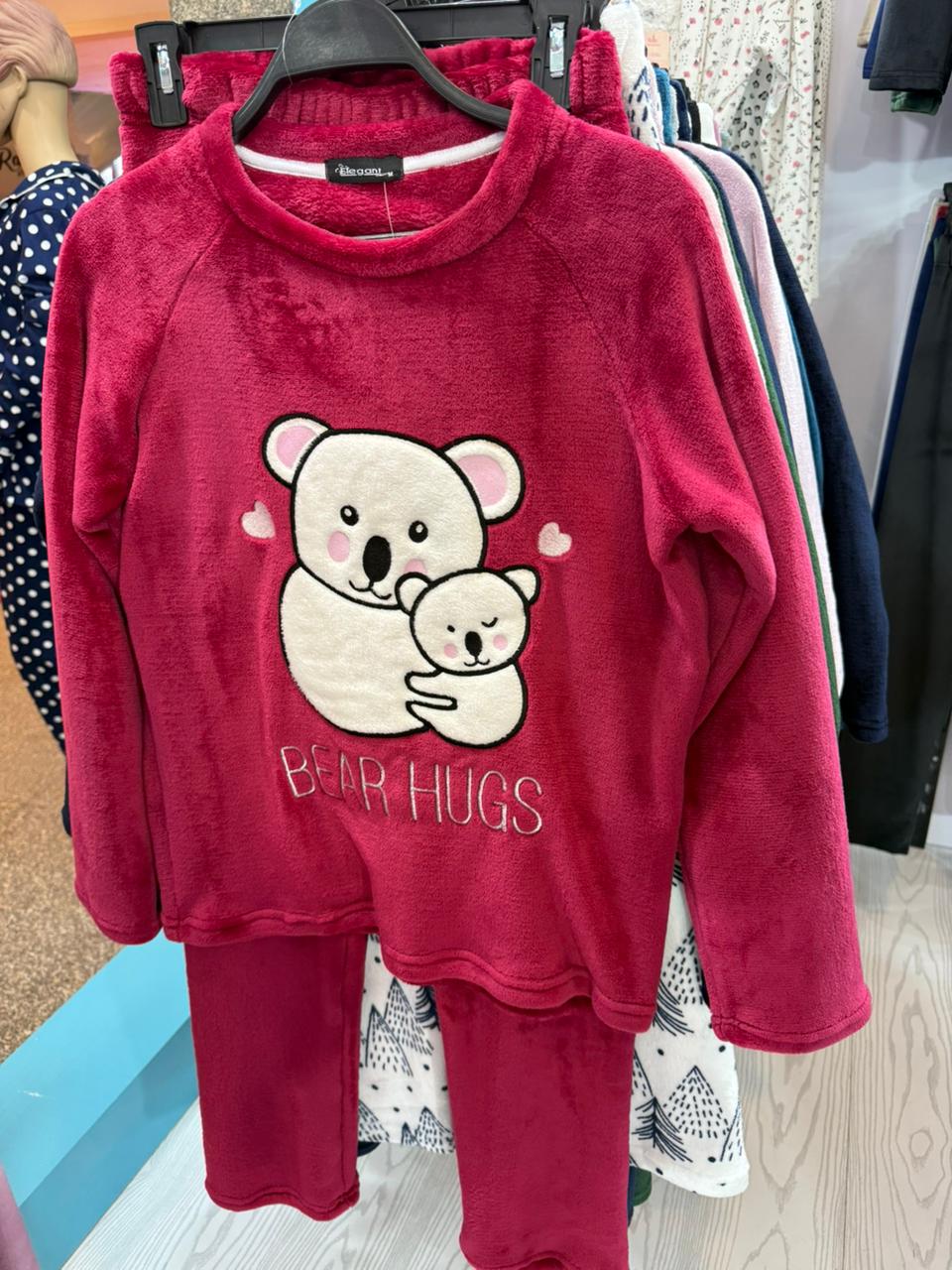 Polar PJ - Maroon - Bear Hugs