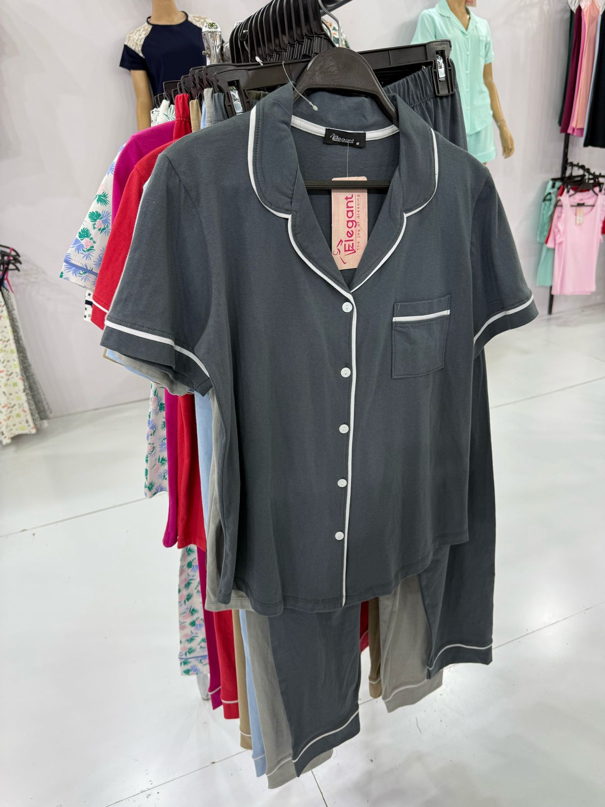 Classic PJ Pants Cotton - Plain Dark Grey