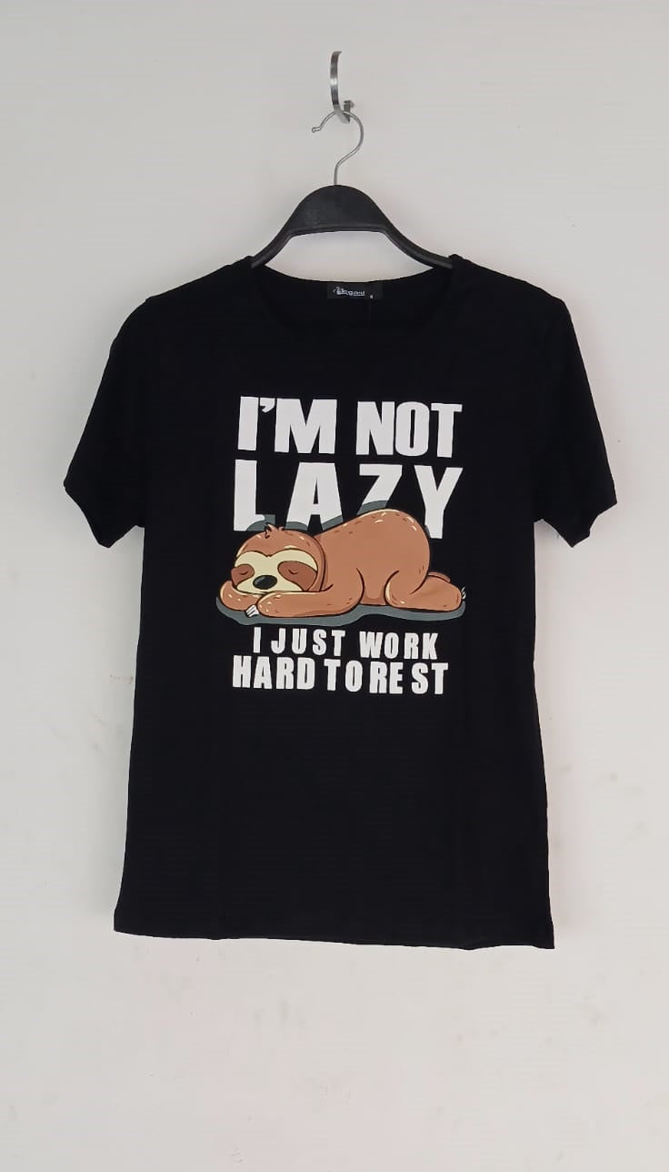 PJ short Cotton BLACK - i'm not lazy