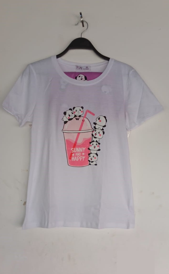 PJ short Cotton White - juice & panda
