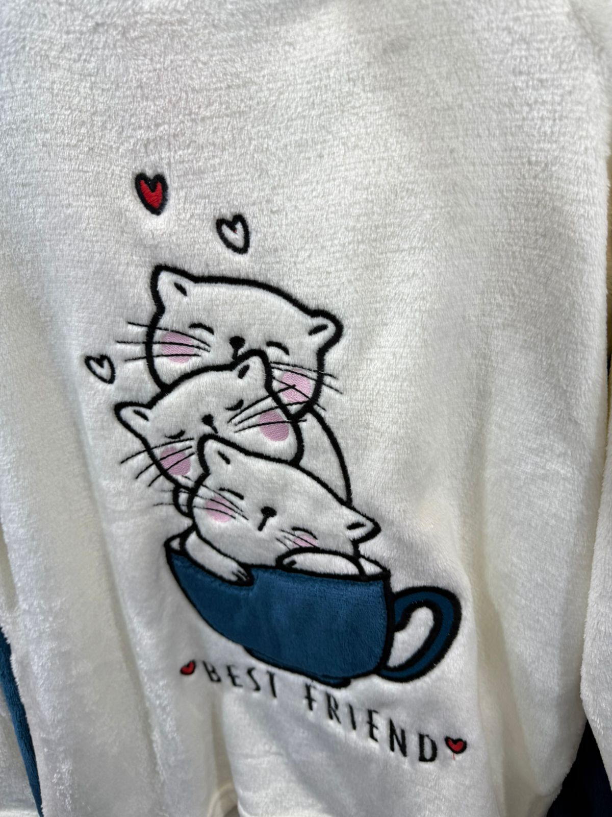 Polar PJ Offwhite/indigo - kitten friends