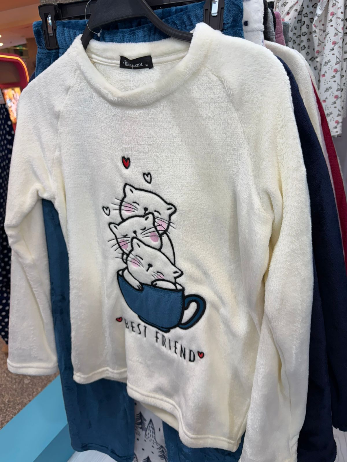 Polar PJ Offwhite/indigo - kitten friends