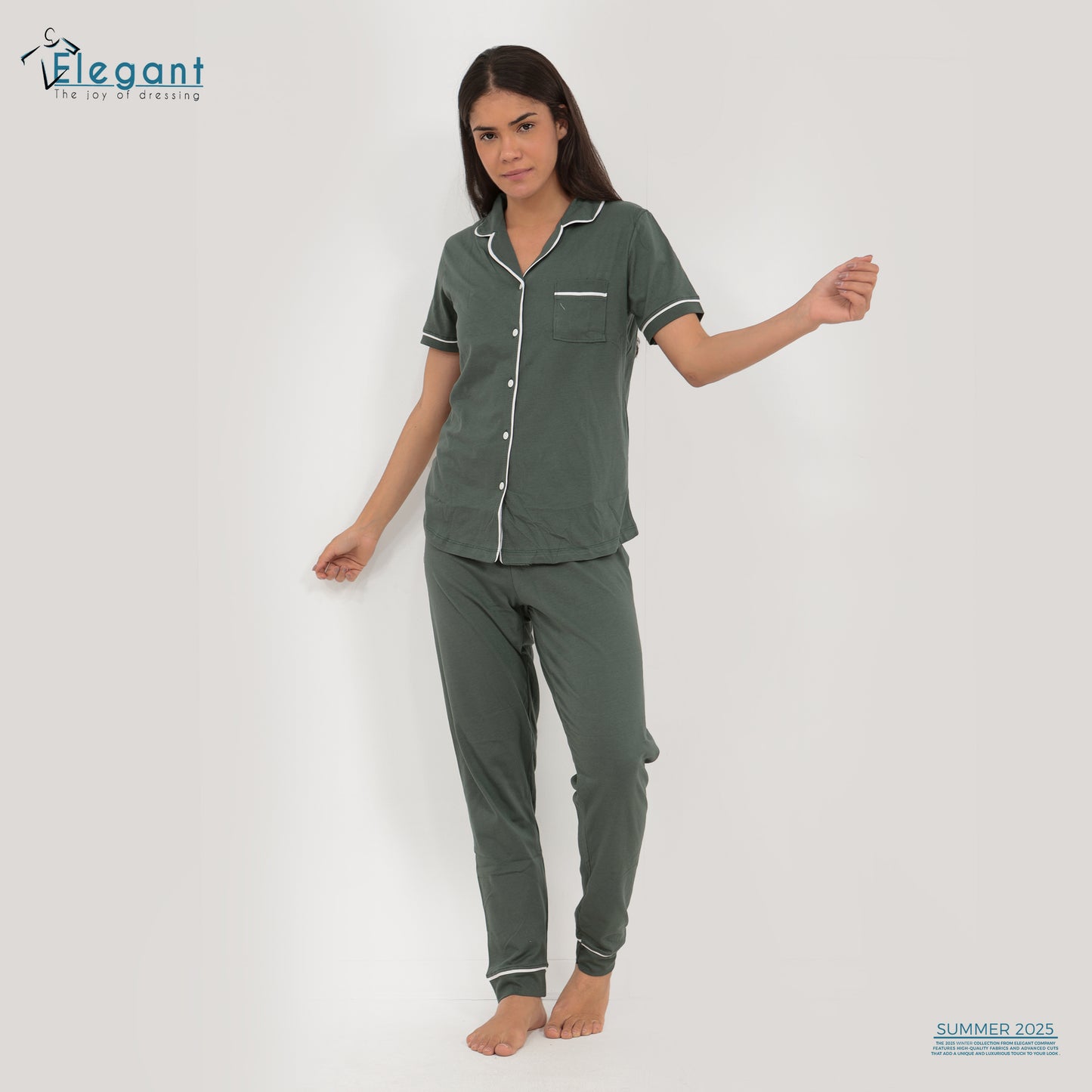 Classic PJ Pants Cotton - Plain Olive