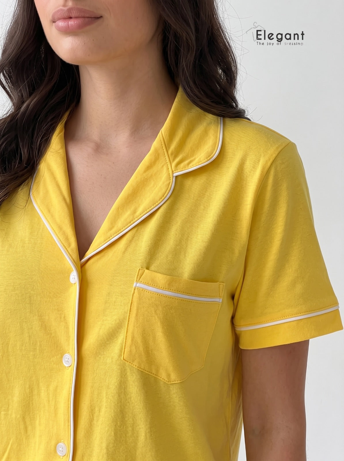 Classic PJ Shorts Cotton - Bright Yellow