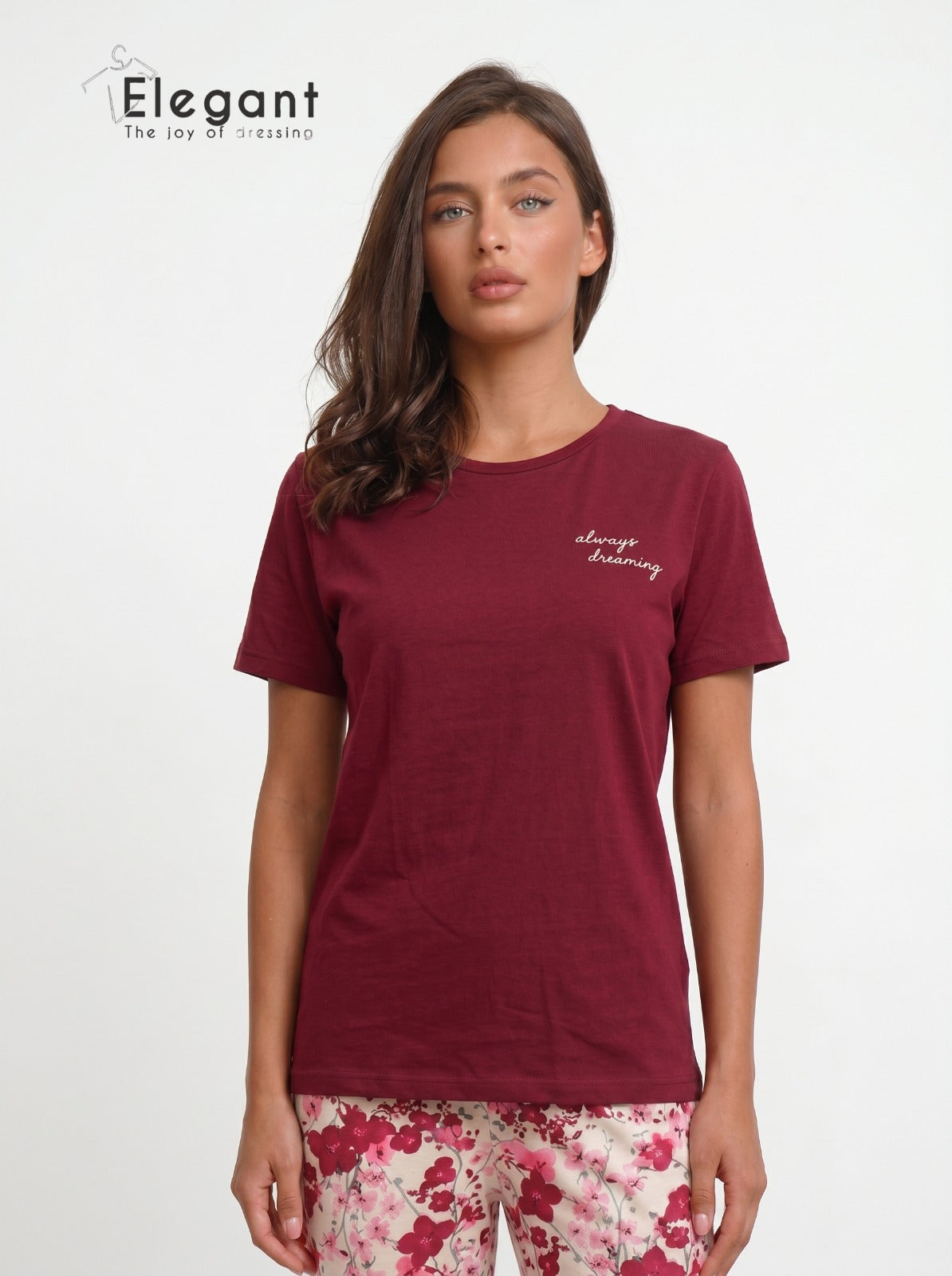 PJs Pants Cotton - Burgundy - Always Dreaming