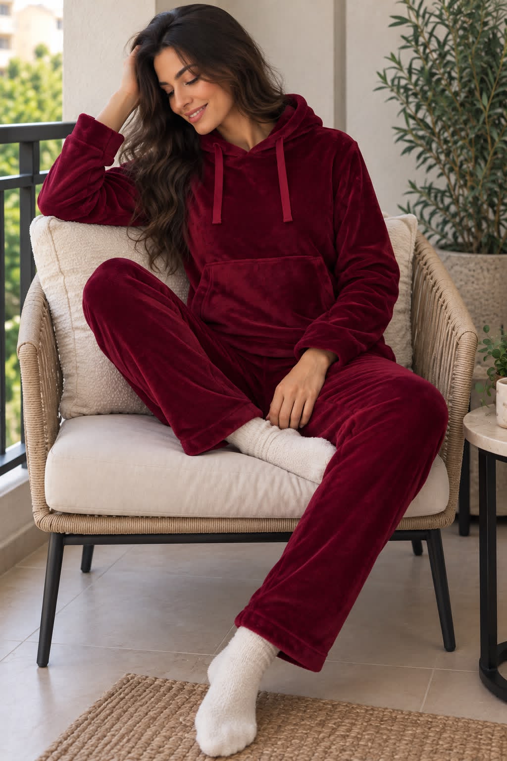 Polar PJ Hoodie - Maroon