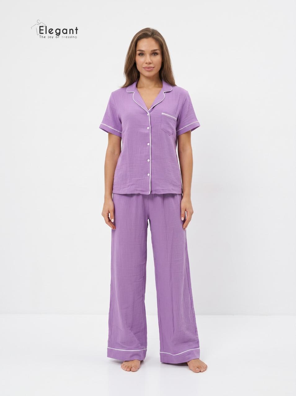 Classic PJ Pants - CRINKLE Cotton Wide Leg - Lavender