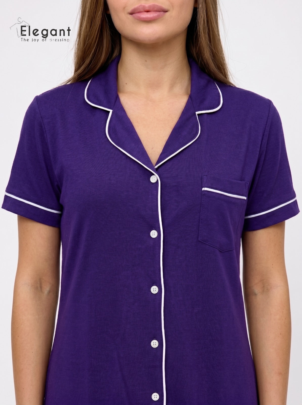 Classic Nightshirt Cotton - Purple