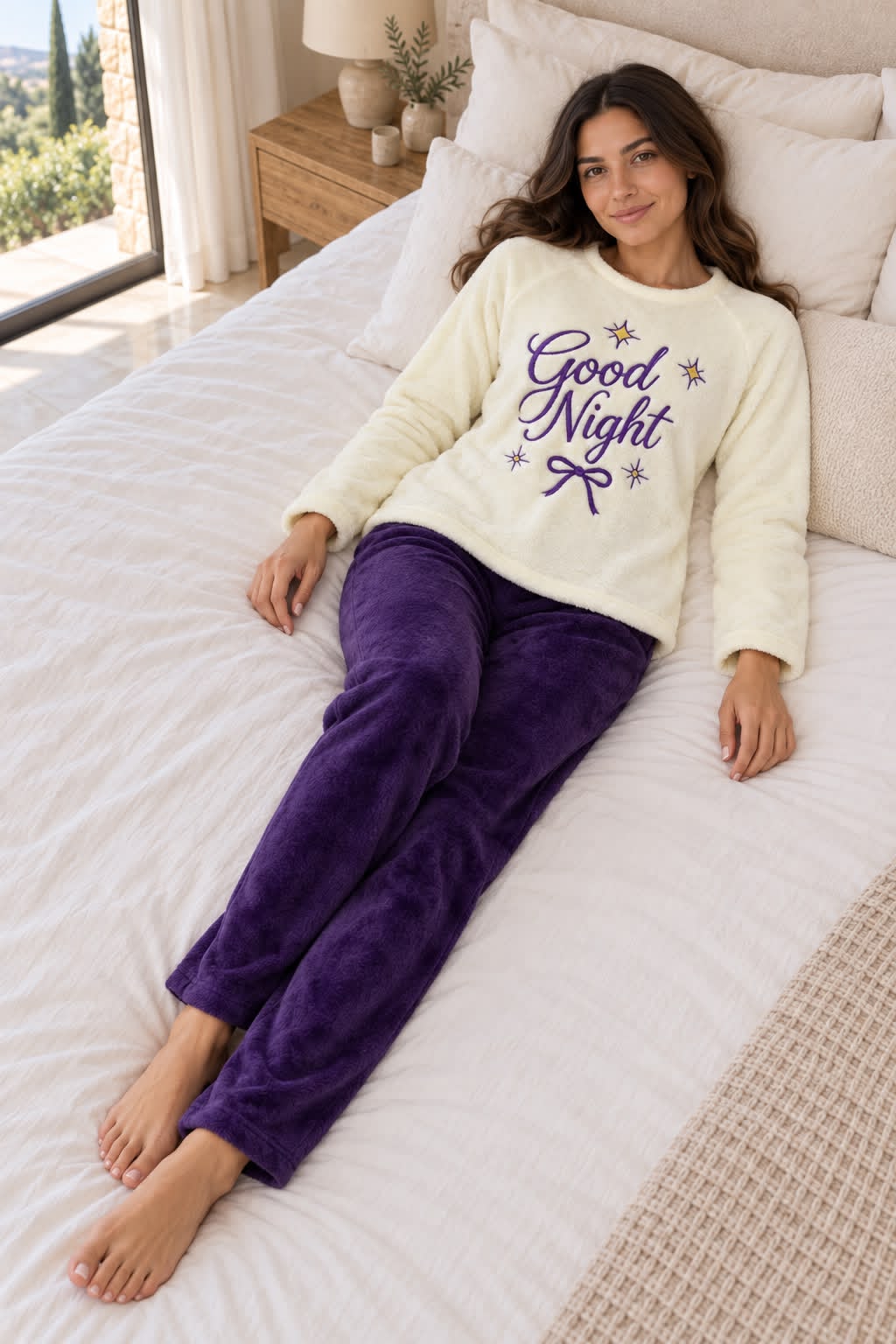 Polar PJ Offwhite/Purple - Good Night