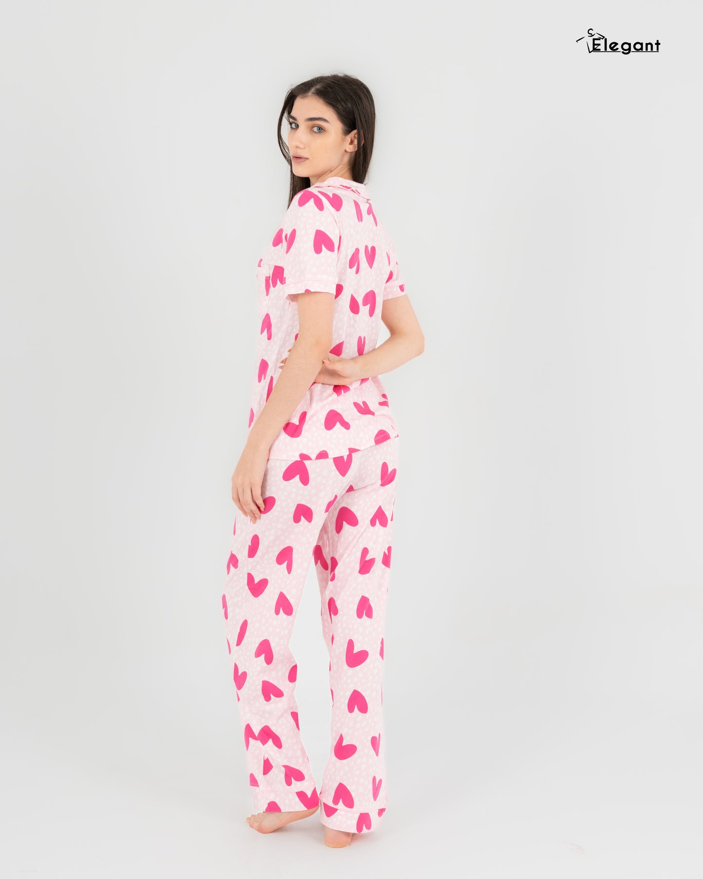 Classic PJ Pants Cotton Wide Leg Printed - Candy Hearts