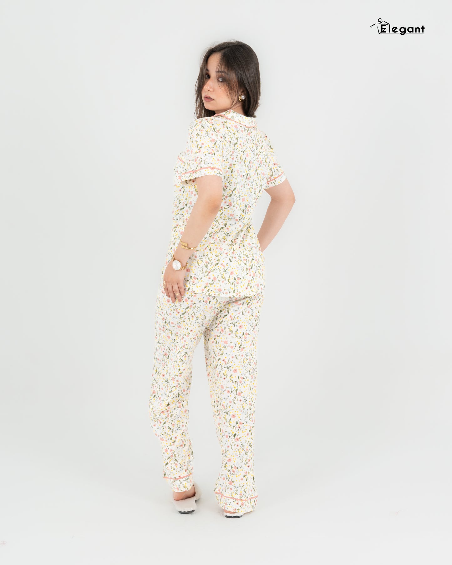 Classic PJ Pants Cotton Wide Leg Printed - Spring Flori
