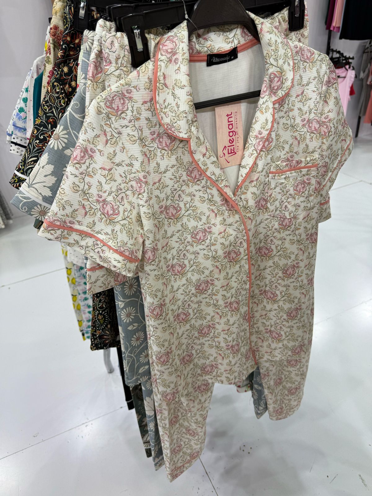 Waffle Polycotton Classic PJ Shorts - Bloom