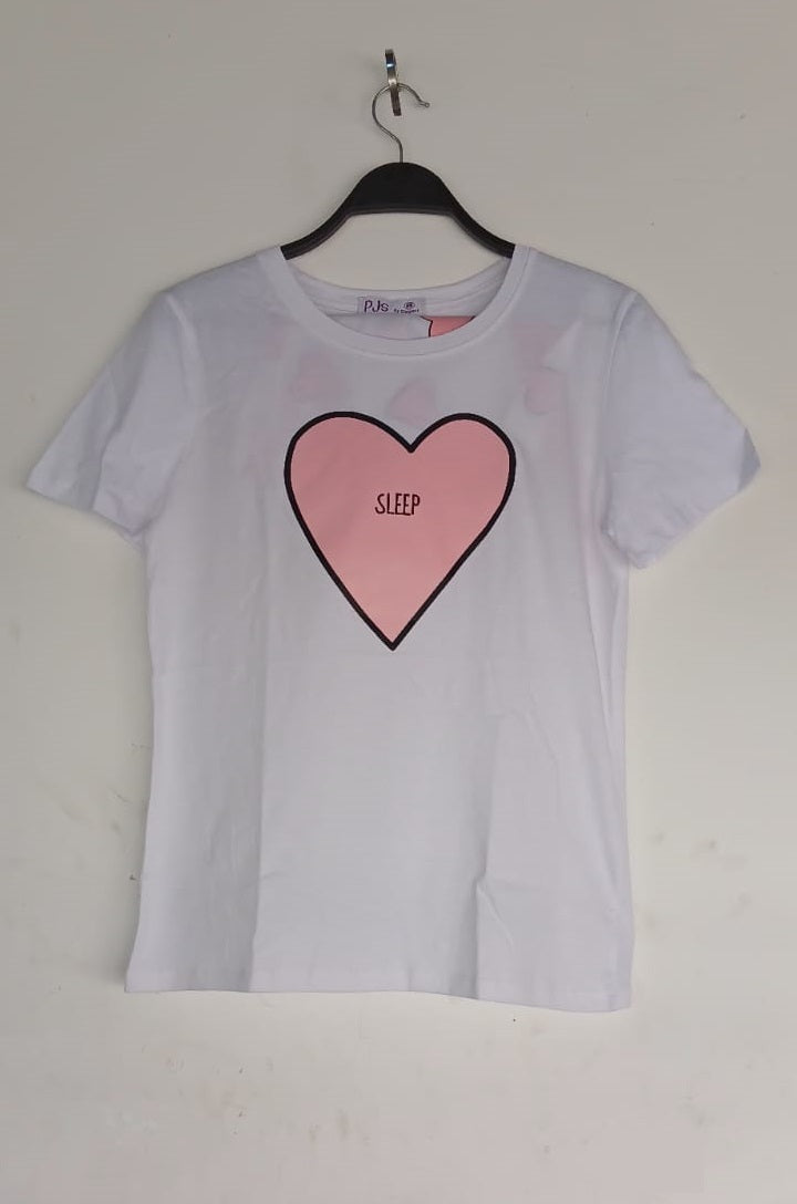 PJ short Cotton White - Sleep Heart