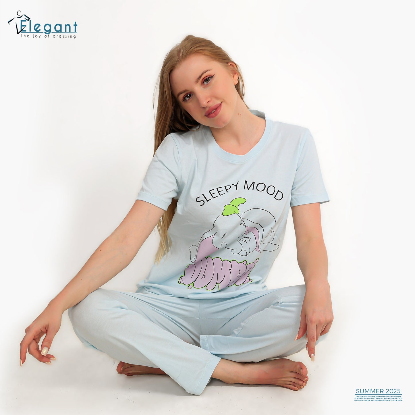 PJ Pants cotton baby blue - Sleepy Mood