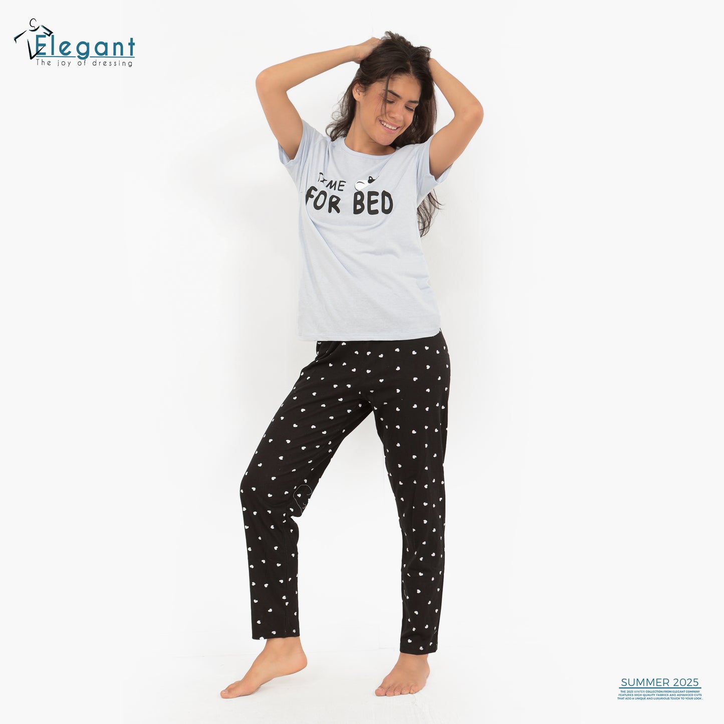 PJs Pants Cotton baby blue - Time for Bed
