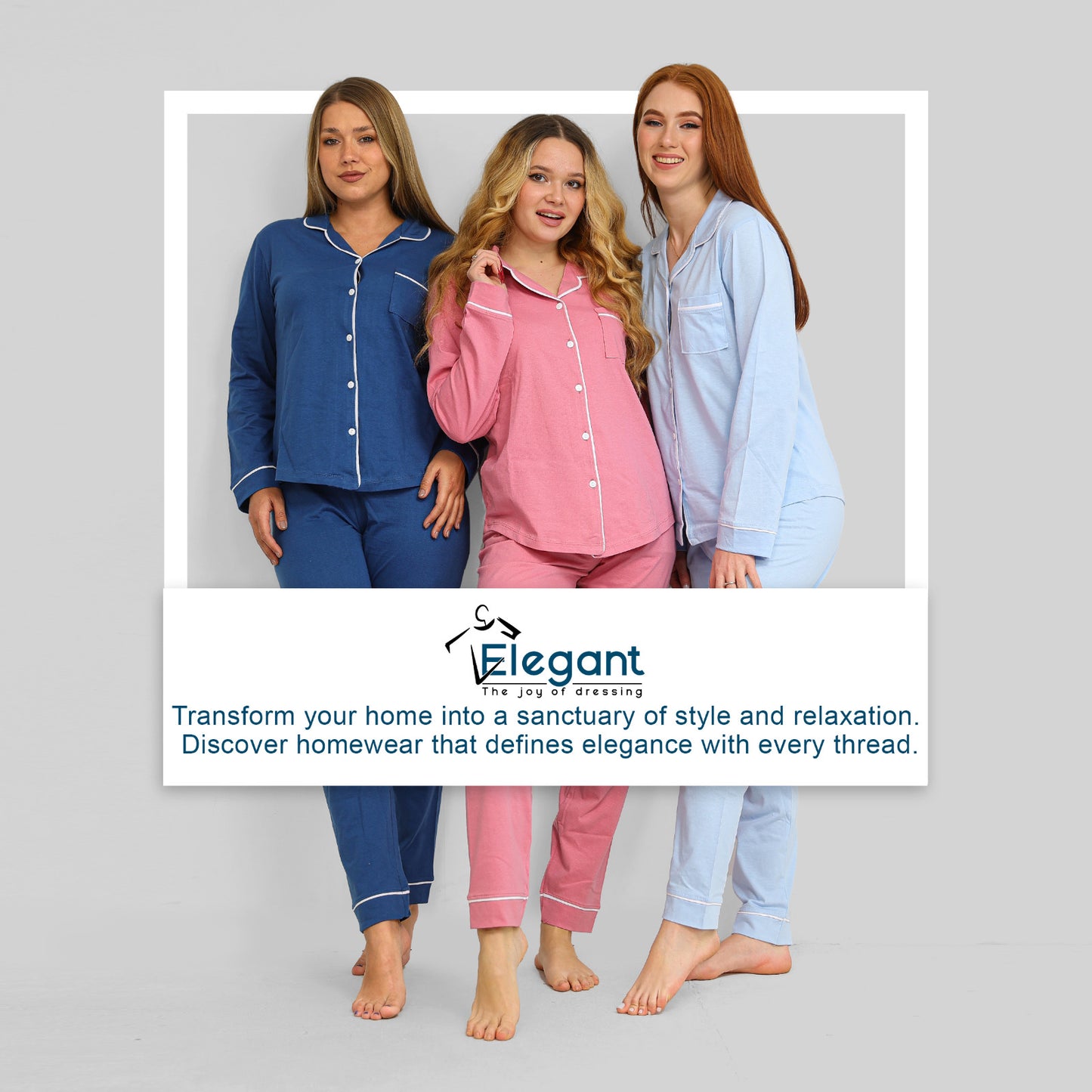 Cotton Long sleeves Classic PJ Pants - Apricot