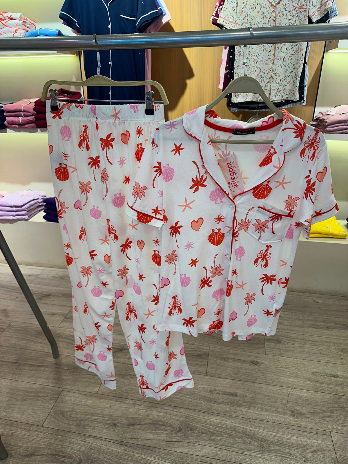 Seashell Classic PJ Pants Cotton Wide Leg