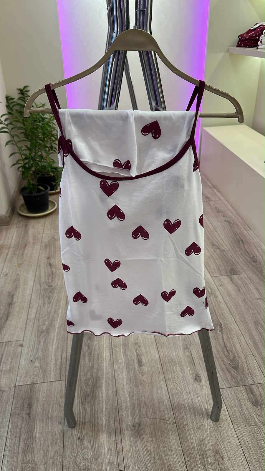 PJ Shorts Cotton with Straps - Minimal Hearts