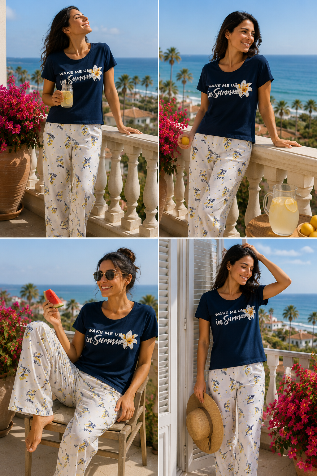 PJs Pants Cotton Navy - Wake me up in Summer