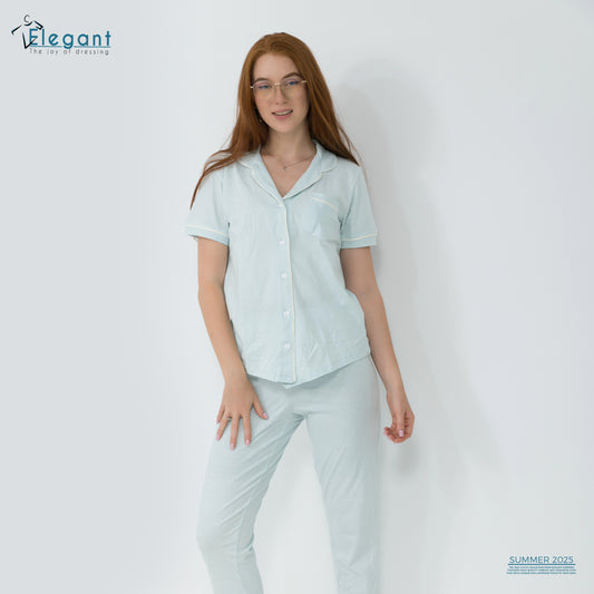 Classic PJ Pants Cotton - Plain ice blue