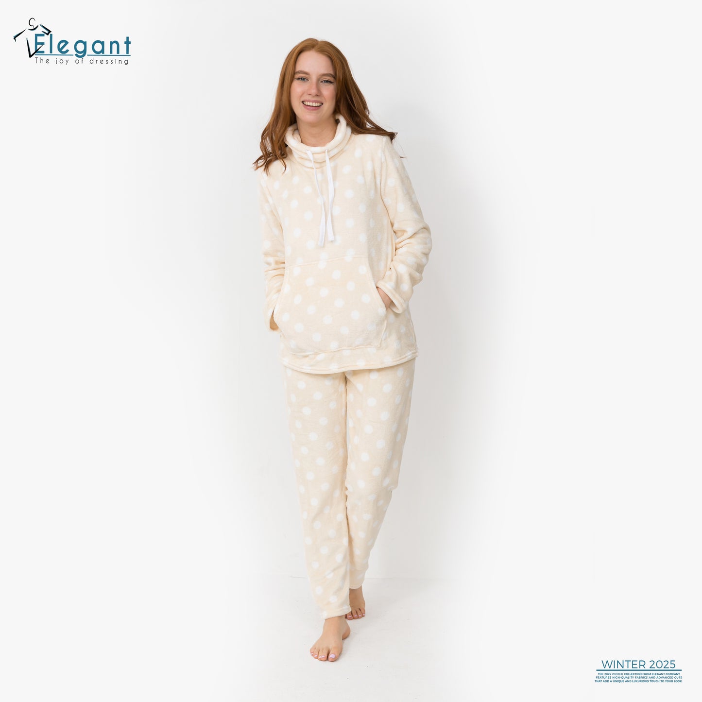 Polar PJ Turtleneck - Vanilla Dots