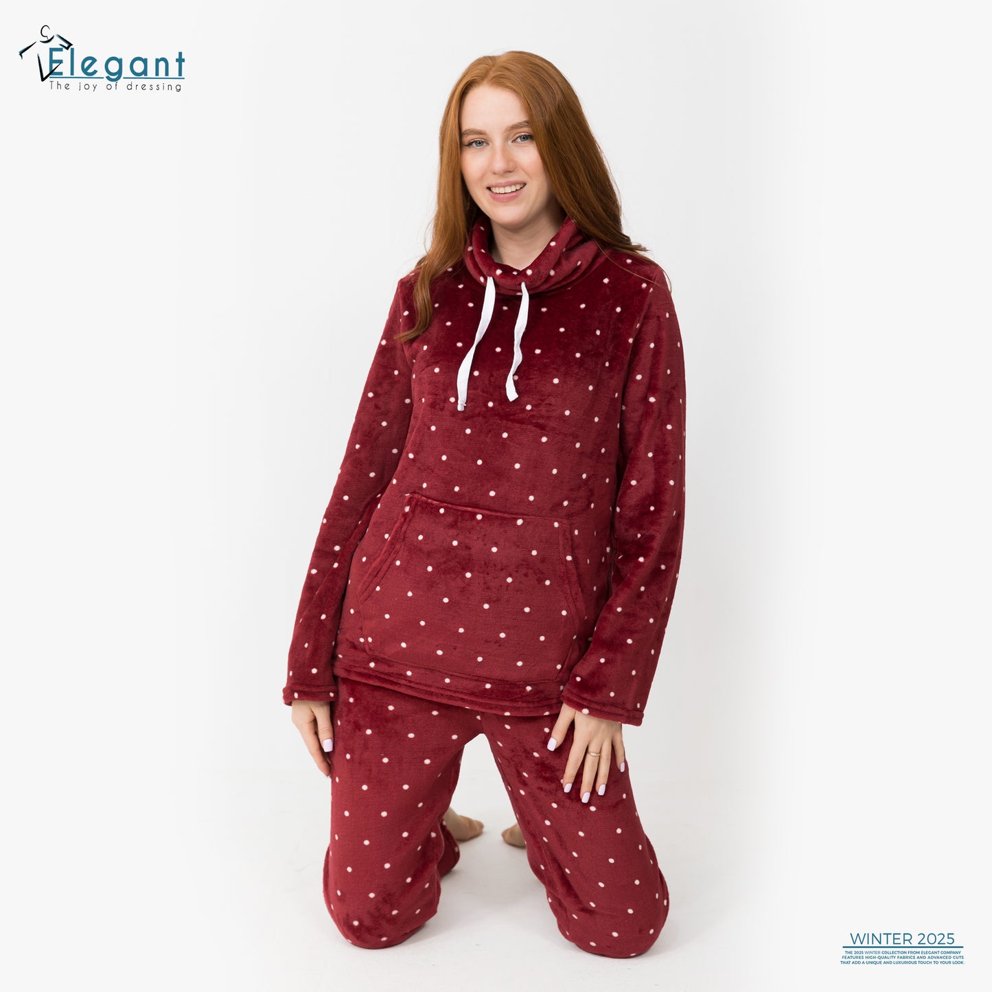 Polar PJ Turtleneck - Maroon Pearl