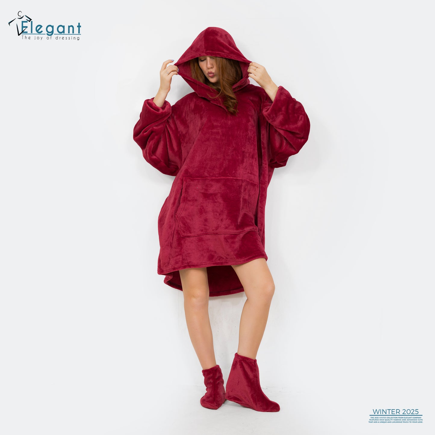 Blanket Hoodie - Maroon