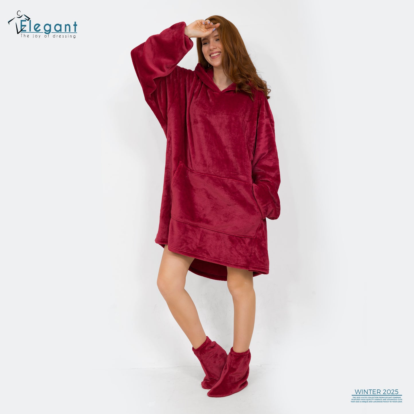 Blanket Hoodie - Maroon