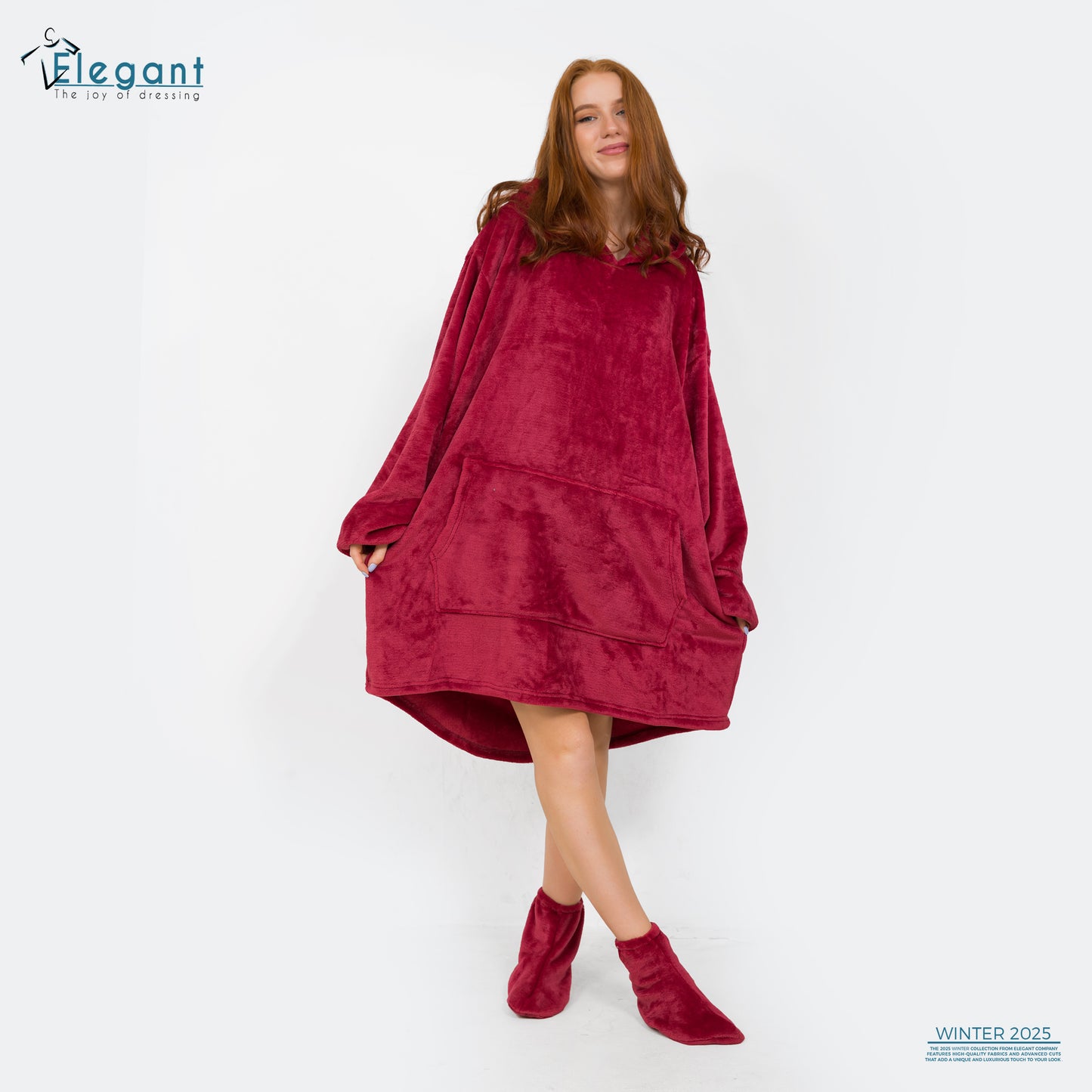 Blanket Hoodie - Maroon