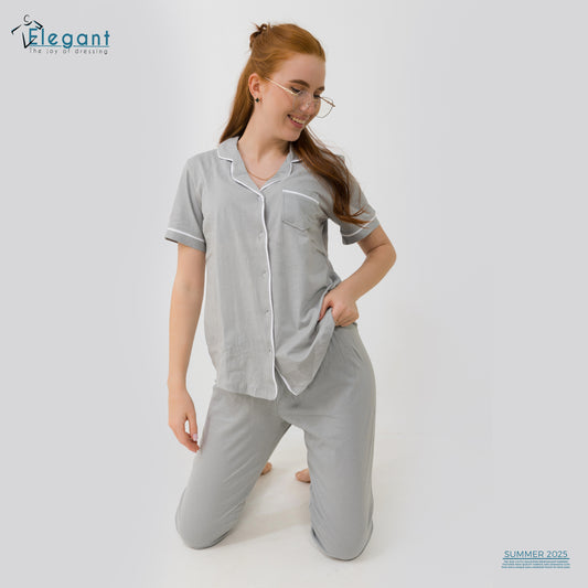 Classic PJ Pants Cotton - Plain Grey