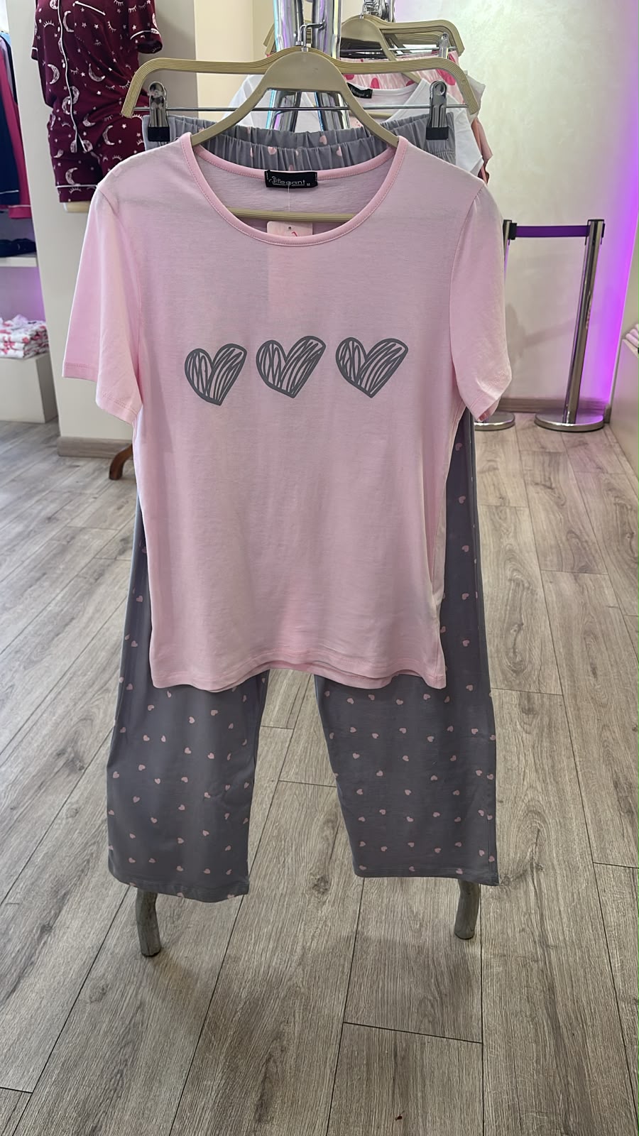 PJs Pants Cotton - Pink Heartbeat