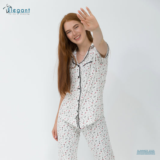 Classic PJ Pants Viscose Flori