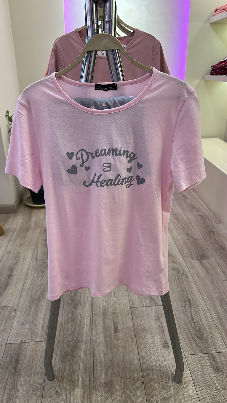 PJ Shorts Cotton Pink Grey - Dreaming is Healing