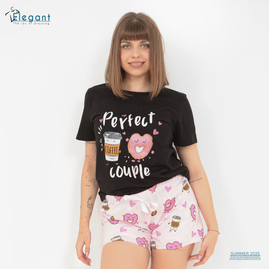 PJ short Cotton Black - Perfect Couple