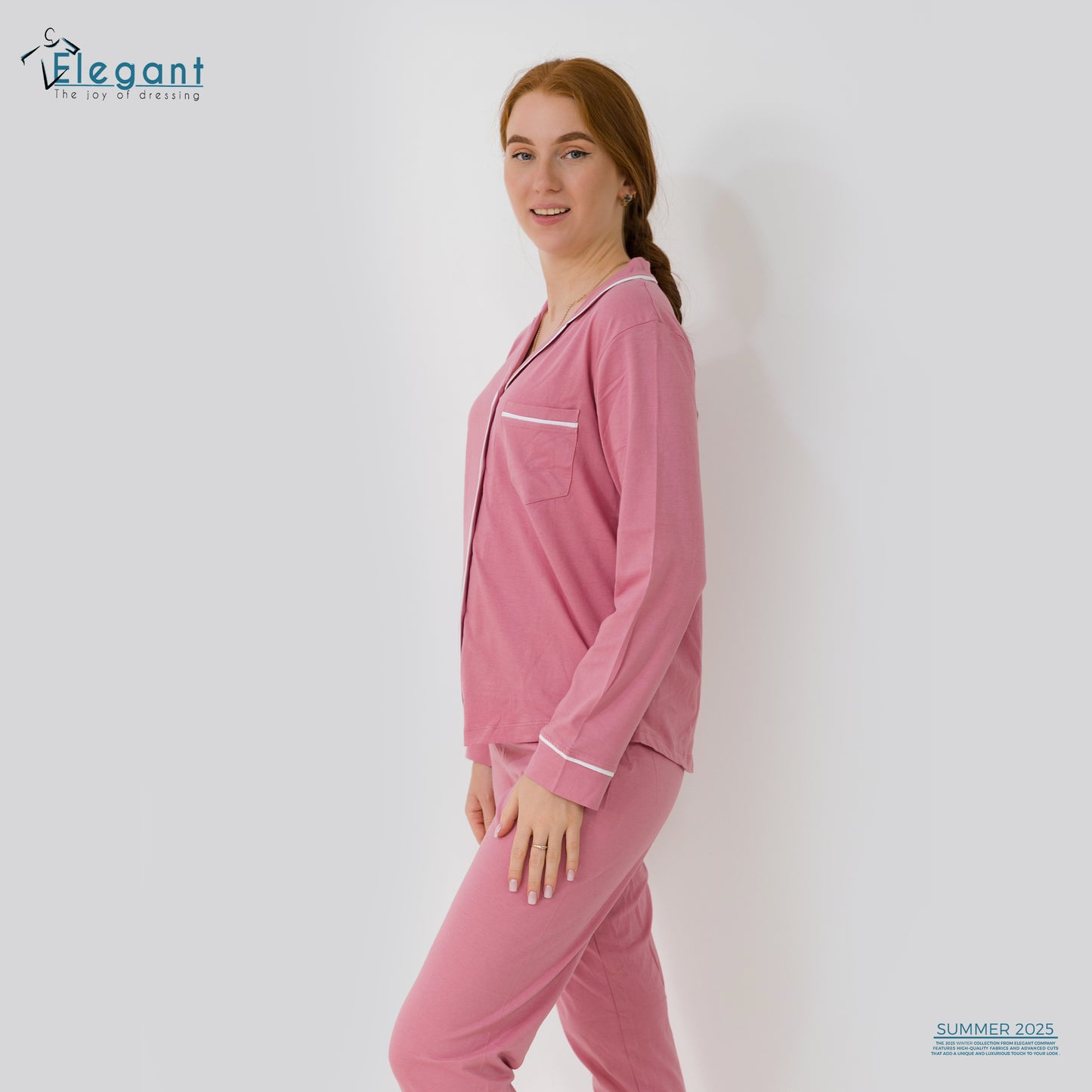 Cotton Long sleeves Classic PJ Pants - Cashmere