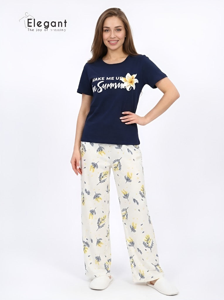 PJs Pants Cotton Navy - Wake me up in Summer