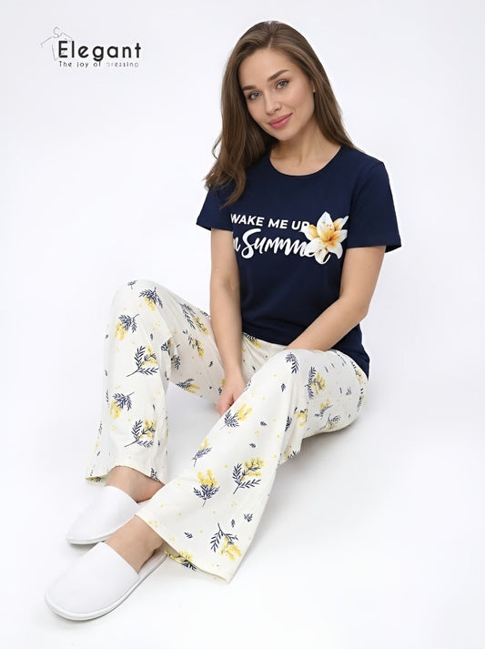 PJs Pants Cotton Navy - Wake me up in Summer
