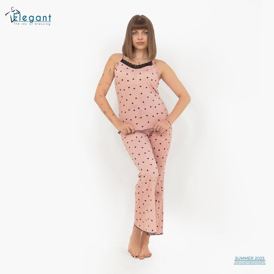 PJ Cotton Wide leg Pants - mini hearts - Simon