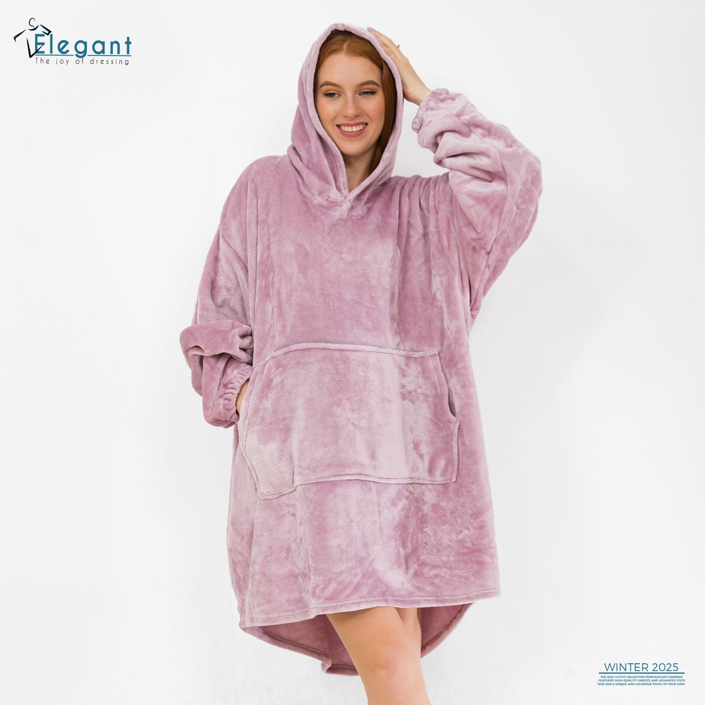 Blanket Hoodie - Dusty Pink
