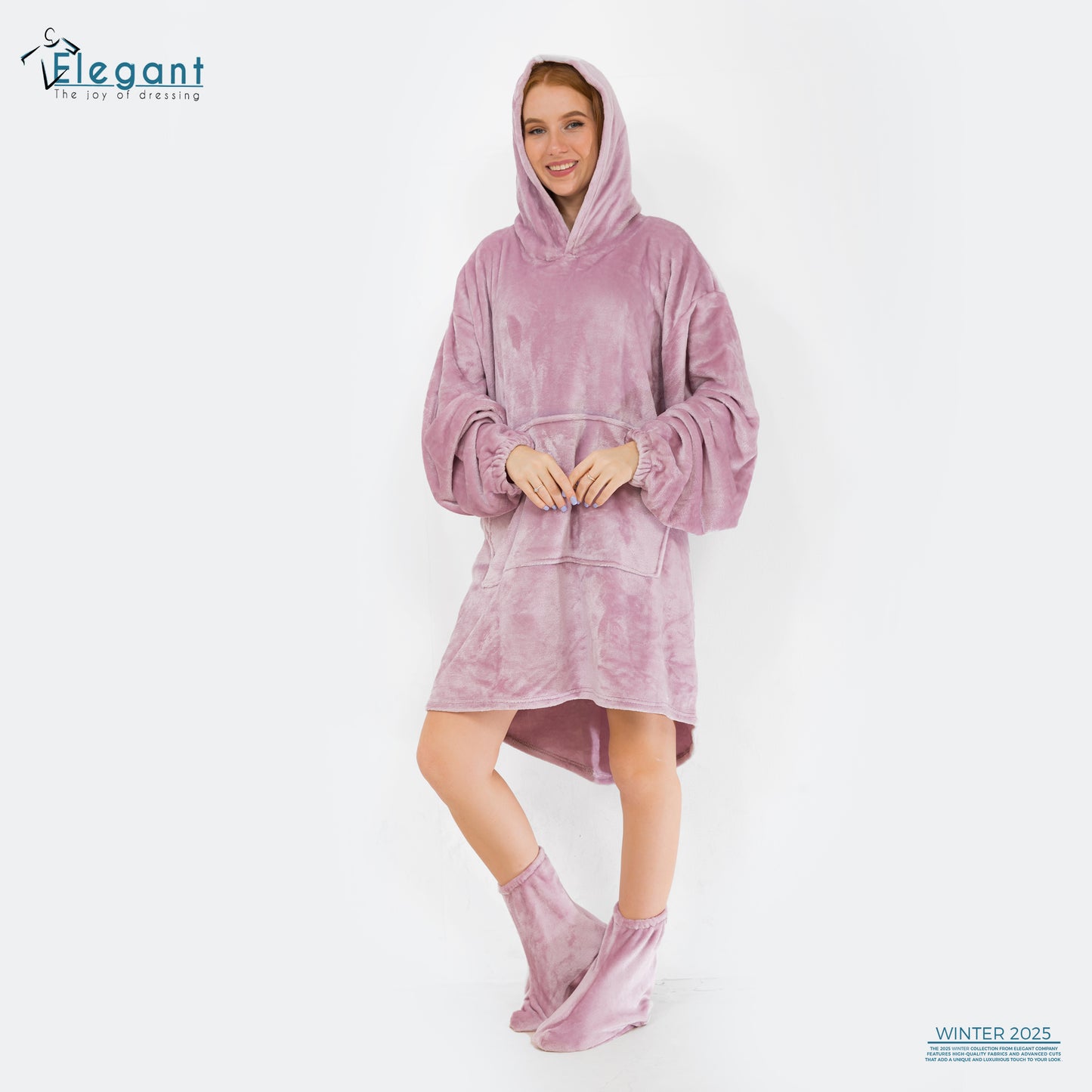 Blanket Hoodie - Dusty Pink