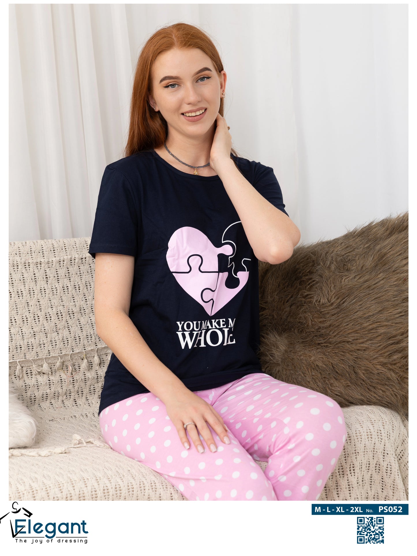 PJs Pants Cotton - Black - You make me whole
