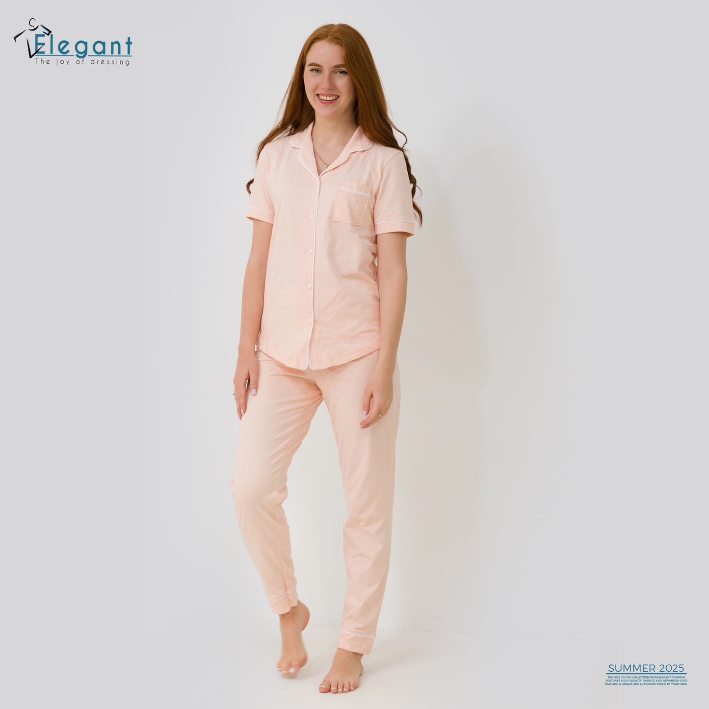 Classic PJ Pants Cotton - Plain Apricot