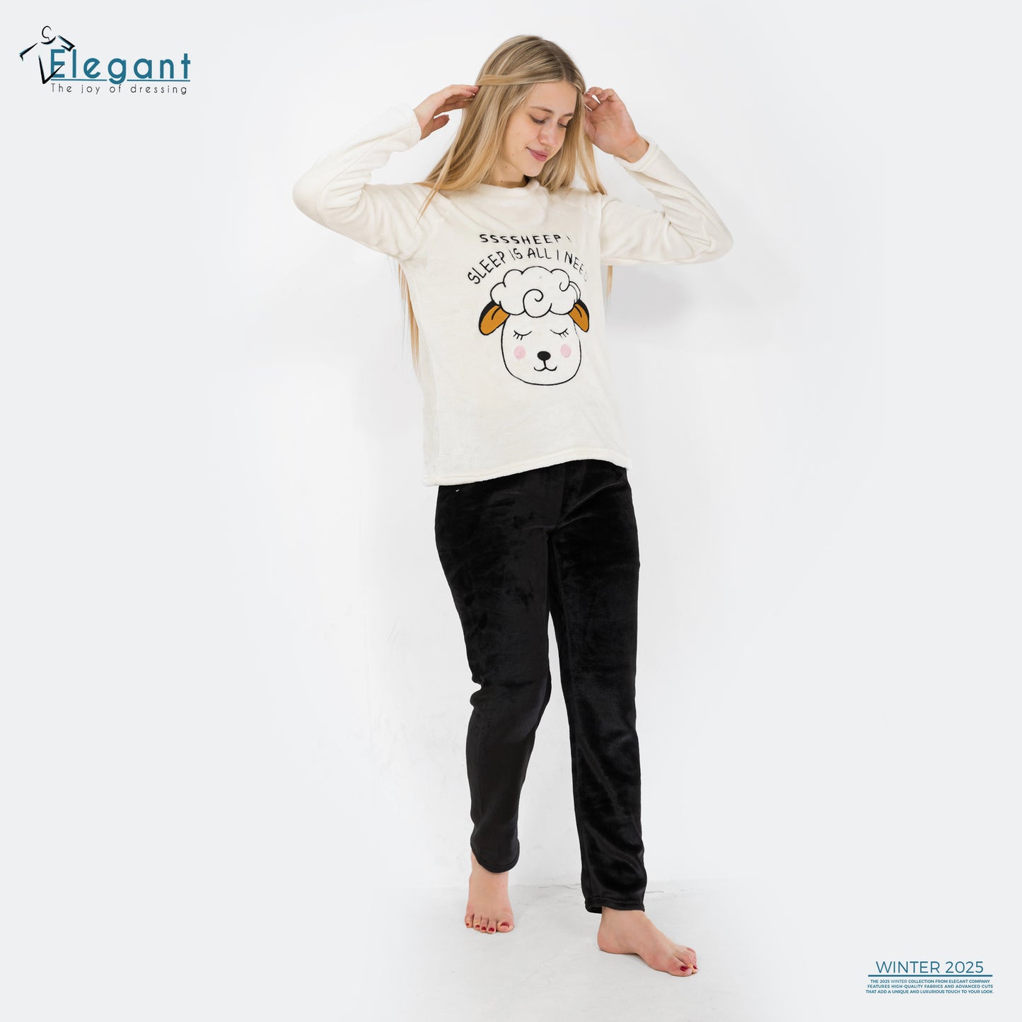 Polar PJ Offwhite/Black - Sheep Sleep