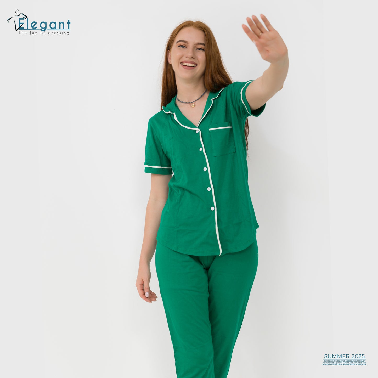 Classic PJ Pants Cotton - Plain Green