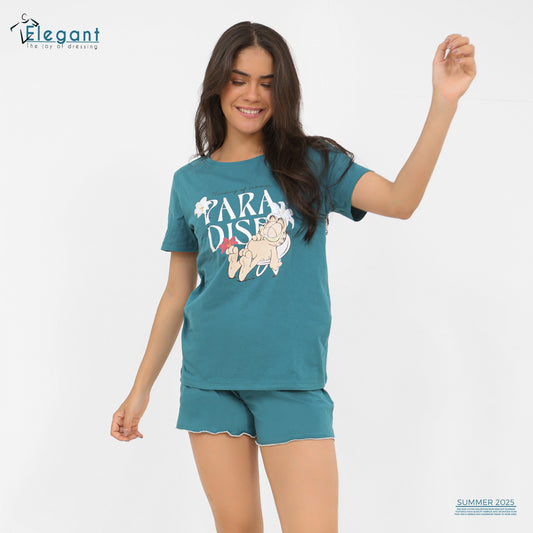 PJ Short Cotton Green - Paradise