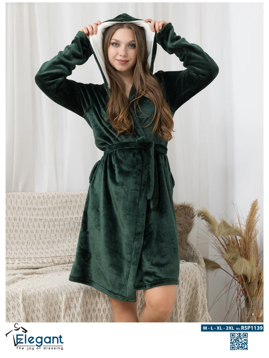 Polar Mini Robe - Emerald Green