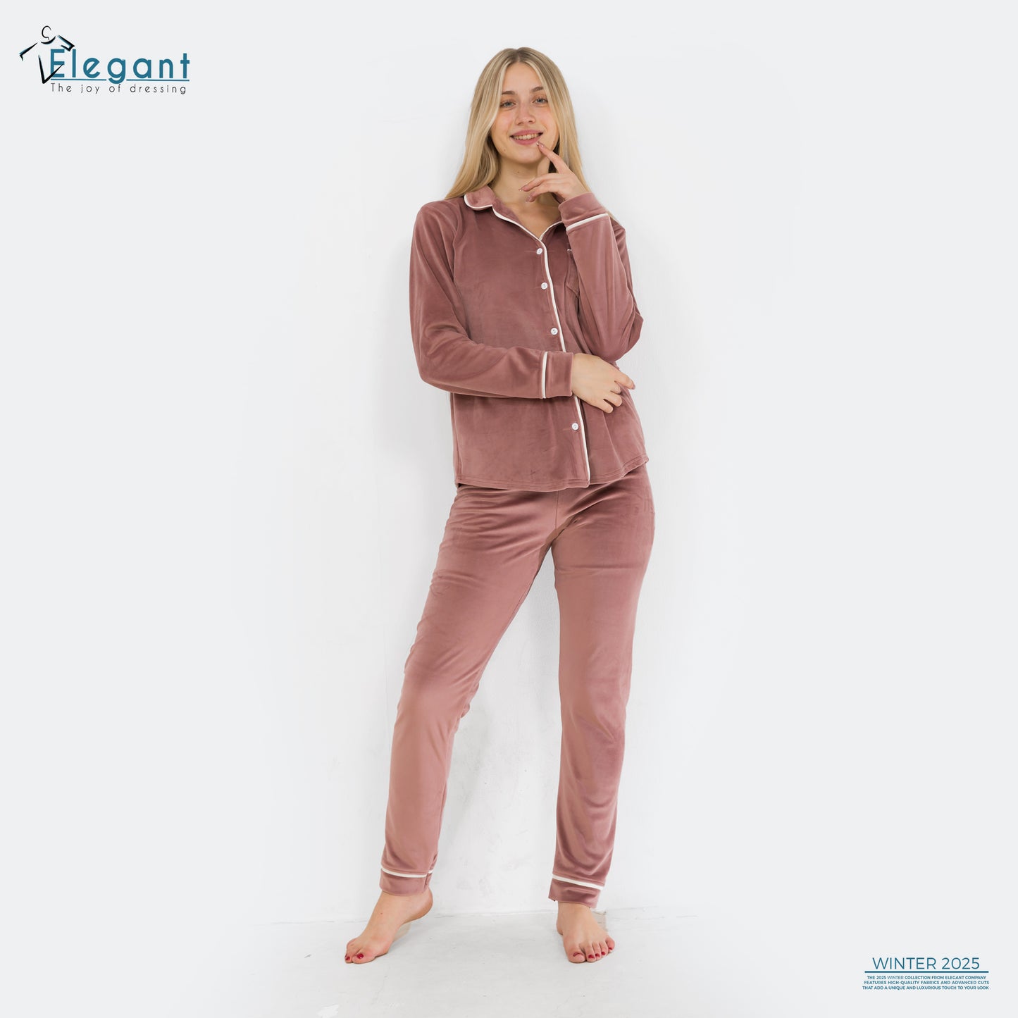 Velvet Classic Pyjama - Cashmere