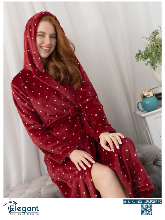 Polar Long Robe - Maroon Pearl
